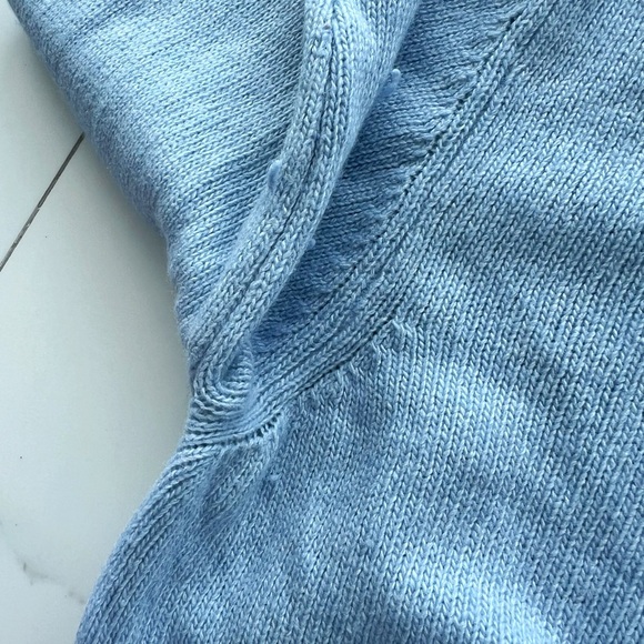 Benedetta B sweater size Large blue merino wool cashmere - Picture 5 of 7